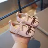 Zapatos de Princesa para Bebé Niña con Lazo, Suela Suave, Verano 2024 Nuevos, Transpirables, de Piel Pequeña, Lindos Zapatos para Niños Pequeños