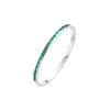 Pulsera de Acero de Titanio con Hebilla de Zirconia de Colores Brillantes Estilo Fresco y Dulce INS Transfronteriza Europea y Americana para Mujer con Diamantes Completos y Acabado Pulido