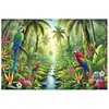 2025 Fondo de Fiesta de Cumpleaños de Playa de Verano Tropical Transfronterizo Fondo de Animales de la Selva Más Vendido en Hawái