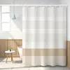 Cortina de Ducha Estilo Borla, Impermeable y Resistente al Moho, Cortina de Baño con Estampado de Rayas Moderno y Sencillo, Tamaño y Patrón Personalizables