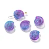 Contas de Caracol em Vidro Iridescente Pintado a Ouro, Contas Soltas de Vidro, Materiais para Acessórios de Cabelo Artesanais DIY Estilo Antigo, Materiais para Montagem de Pulseiras