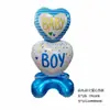Novo balão de folha com base de suporte transfronteiriça para menino e menina em formato de pé de ponto de interrogação decoração de festa de aniversário
