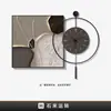 Piedra Llega a Restaurante de la Suerte Pintura Decorativa con Reloj Lujo Ligero Sensación de Gama Alta Pintura de Pared para Comedor Reloj de Pared Simple Transfronterizo