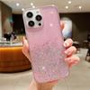 Adecuado para Funda para Teléfono con Brillo Cielo Estrellado para Iphone17 Apple 16E Pegamento Transparente 15Pro Cubierta Protectora Pegamento Suave Lámina Plateada