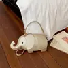 Bolsa Feminina Fofa em Formato de Elefante Mini Bolsa de Ombro Transversal Em Estoque Atacado Fashionável Versátil Bolsa de Mão Estilo Ins