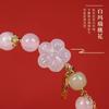 Pulsera de cristal rosa natural para mujer, cuentas rosas, pulsera de flor de durazno, nueva joyería para chica china, producto genuino natural, regalo