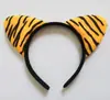 Adorable Animales de Dibujos Animados Headwear Año del Tigre Performance Infantil Diadema del Zodiaco Set de Tres Piezas de Tigre Diadema de Orejas de Gato con Cuernos
