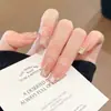 Unhas Usáveis Estilo Desejo Puro Ins Cor Nude Cauda de Peixe Pérola Nail Art de Luxo Leve Peças de Unha Produto Acabado 2026 Novos Adesivos de Unha