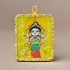 Pingente Thangka do Tibete Zakilam Quadrado Liga de Aço Titânio Dourado Várias Cores Padrões Dourados Podem Ser Escolhidos Direto da Fábrica