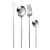 Juego de Cubiertos Estilo Occidental de Acero Inoxidable 304 para Uso Doméstico, Alto Valor Estético, Cuchillo para Bistec, Tenedor y Cuchara Estilo Ins, Juego de Tres Piezas en Caja de Regalo