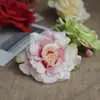 Flor de rosa artificial cabeza de flor boda tela de seda floral DIY arco T mesa decoración fondo flor rizada Rosa