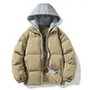 Ropa nueva de pareja de dos piezas falsas con capucha acolchada de algodón ropa pan marca de moda para hombre gorro de punto moda dos piezas falsas outlet de fábrica