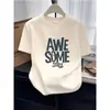 Camiseta de Algodón Puro de Manga Corta con Hombro Recto Estilo Nuevo 2026 para Mujer, Corte Delgado, Camiseta Base Gris Adelgazante, Top de Verano