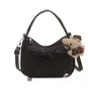 Lindo pingente de bolsa de pelúcia, um acessório estiloso para mochila, novo design de urso