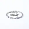 Pulseira para Mulheres, Ouro Branco, Cor Europeia e Americana, Joia Totalmente Banhada a Diamante, Zircônia Tennis, Corrente Popular Colorida, Transfronteiriço da Amazon