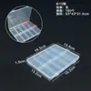 Caja de Almacenamiento Transparente Rectangular de 10 Compartimentos Equipo de Pesca Anzuelo de Pesca Tornillo Caja de Empaque de Plástico Piezas con Cuentas para Joyería Caja de PP