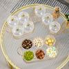 Plato de Frutas Hogar Sala de Estar Mesa de Centro Punto de Té Aperitivos Dulces Aperitivos Nueces Plato de Aperitivos Dividido Plato Cuadrado para Frutos Secos