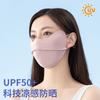 Máscara de protección solar para ojos de mujer, transpirable, con protección UV, para la cara, Kini, máscara antivaho de seda de hielo montada en la oreja.