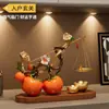 Adornos de Caqui para Sala de Estar, Entrada, Mueble de TV, Decoración de Gabinete de Vino, Regalo de Inauguración de Casa