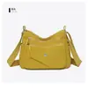Bolsa Transversal de Ombro Multicamadas para Mulheres, Casual e Versátil, Bolsa de Lona Portátil de Grande Capacidade, Repelente à Água, Bolsa Pequena Leve, Bolsa para o Dia a Dia