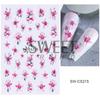Adesivos de unha transfronteiriços quentes primavera e verão novos preto e branco borboleta margarida pétalas de rosa adesivos de unha 3D adesivos