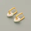 Pendientes de Aguja de Plata S925 con Nuevo Esmalte para Mujer Nicho Lujo Accesible Diseño Elegante Pendientes de Gama Alta Hebillas de Oreja al por Mayor