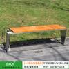 Silla de Parque Banco Exterior Rejilla de Piña de Acero Inoxidable Silla de Ocio Madera Larga Anticorrosión Silla con Respaldo para Patio Comunitario Zona Escénica