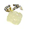 Alta calidad citrino natural zorro de nueve colas luna llena zorro general colgante cadena para suéter traje regalo para mujer venta al por mayor