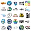 100 adesivos originais de grafite de pesca personalizados transfronteiriços pintados à mão não infratores decorativos para copo d'água, celular, caixa de pesca