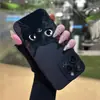 Fofo Pet Gato Preto Misterioso Capa Anti-Queda iPhone 17 Cobertura Total Atacado Apple 16 Pro Max Capa Protetora