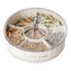 Caja de Dulces Plato de Frutas Giratorio Nuevo Estilo Hogar Sala de Estar Lujo Ligero Plato de Frutas Cesta Multicapa Plato para Nueces y Aperitivos