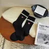 Calcetines Meilade para mujer de otoño e invierno hasta la pantorrilla, calcetines de algodón absorbentes de sudor y resistentes al olor, calcetines largos lindos sin costuras, calcetines apilables estilo coreano