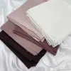 Bufanda Larga de Gasa Perlada Monocromática de Verano con Borde Enrollado en Ángulo Recto de 130 g Bufanda de Gasa con Cuentas de Gasa Malasia Pañuelo de Cabeza de Color Puro