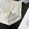 2714 pantalones de gel sin costuras de piel de leche 7A algodón antibacteriano transpirables cintura fina alta elasticidad sin costuras talla grande calzones