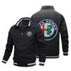 Jaqueta de Motocicleta Estampada Masculina Nova Europeia e Americana de Outono Transfronteiriça Cardigan de Passeio Masculino de Rua Casaco com Zíper
