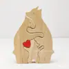 Conjunto de Quebra-Cabeça Urso Mãe e Filho Transfronteiriço Decoração de Artesanato em Madeira DIY para Quarto, Sala de Estar, Mesa Urso Abraçando Família