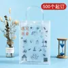 Sacola de pvc transparente personalizada fosca, sacola de compras para assar alimentos, bolsa de plástico com botão de pressão em pvc, impressão