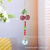 Atrapasoles Colgantes DIY con Diamantes de Imitación de Cereza, Trébol de Cuatro Hojas, Piña y Sol Transfronterizos para Jardinería Exterior, Decoraciones de Luz Arcoíris al por Mayor