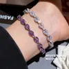 ¡Hermoso hasta la médula! Pulsera de Hoja de Circonita Super Brillante, Moderna y Versátil para el Trabajo, Suave Accesorio de Mano de Hada para Mujer
