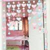 Decoración colgante linda estilo coreano de corazón de melocotón rosa sin perforaciones para puerta de habitación de niña, cortina de puerta pequeña, cortina colgante divisoria, cortina de hilo