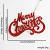 Enfeites de letras inglesas com glitter de Natal, suprimentos para decoração de árvore de Natal, adereços para arranjos, penduricalhos de letras 'Merry Christmas'