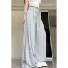 Pantalones rosas de pierna ancha de tiro alto para mujer, nuevo modelo otoño 2026, pantalones casuales holgados y relajados con un efecto de caída adelgazante