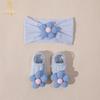 Accesorios Europeos y Americanos Transfronterizos para Cabello de Bebé Calcetines Calcetines Antideslizantes Set Diadema Infantil Diadema de Flor Linda para Bebé