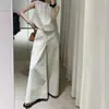Conjunto Elegante de Chaleco y Falda de Pierna Ancha para Mujer, Estilo Nuevo Verano 2026, con Bolsillos Irregulares y Puntadas de Línea