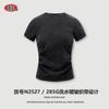BE Camiseta de Verano 2025 para Hombre Suelta de Peso Pesado Adolescentes Lavada y Desgastada Algodón Puro Marca de Moda Camiseta de Manga Corta para Hombre