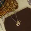 Corrente Elegante para Clavícula com Zircônia Microincrustada Galvanizada a Ouro Real para Mulheres, Colar Cavalo Pequeno do Ano Zodiacal 2026, Corrente de Pescoço Exquisita Versátil