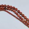 Piedra Roja Natural Cuentas Redondas Jaspe Rojo Cuentas Sueltas Accesorios de Joyería para Pulsera Hecha a Mano Cuentas Rojas Grandes Cuentas para Pulsera DIY