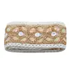 Encaje de lentejuelas bordado vintage nuevo de 5.5 cm de ancho para ropa, estilo étnico DIY para ropa de niños, cortinas, zapatos, accesorios y materiales