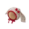 Sombreros Coreanos para Bebés Qiunan Primavera y Otoño Nuevos Lindos Sombreros con Protección para las Orejas para Niños y Niñas, Sombreros con Lazo, Sombreros para Bebés
