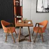 Mesa y sillas de reunión de estilo nórdico, moda italiana, lujo ligero; mesa de recepción y negociación de negocios de alta gama, mesa de ocio para patio